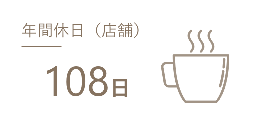 年間休日（店舗） 108日